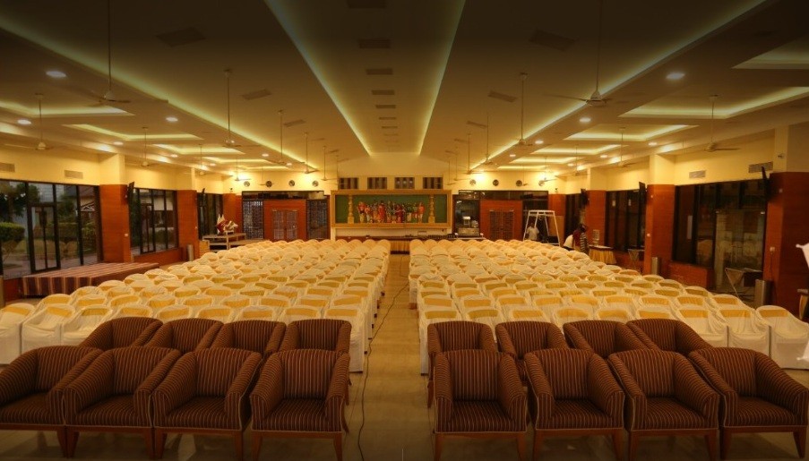 Dwaraka Palace main hall interior and seating view 3